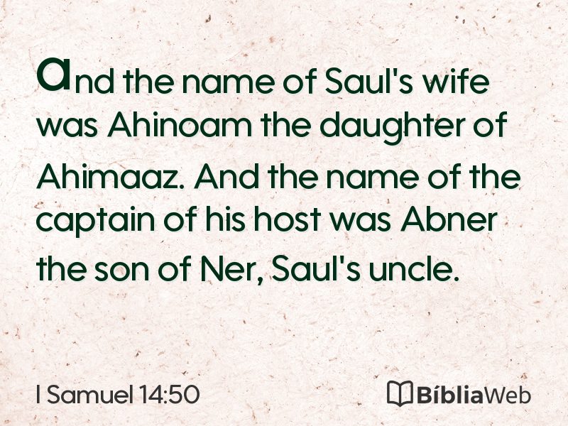 I Samuel 14:50 em imagem para compartilhar