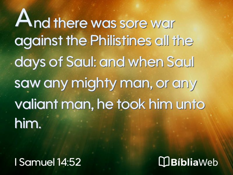 I Samuel 14:52 em imagem para compartilhar