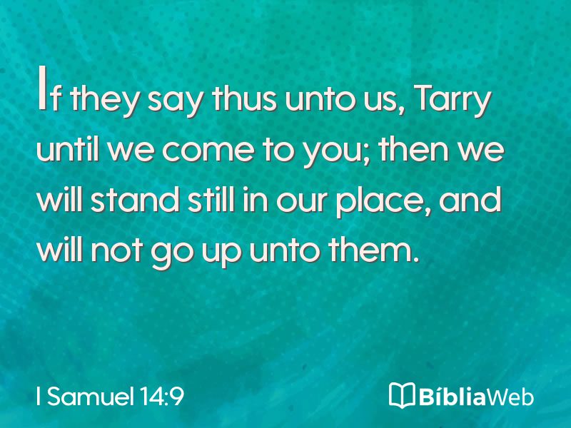 I Samuel 14:9 em imagem para compartilhar