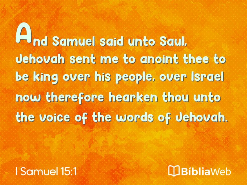 I Samuel 15:1 em imagem para compartilhar
