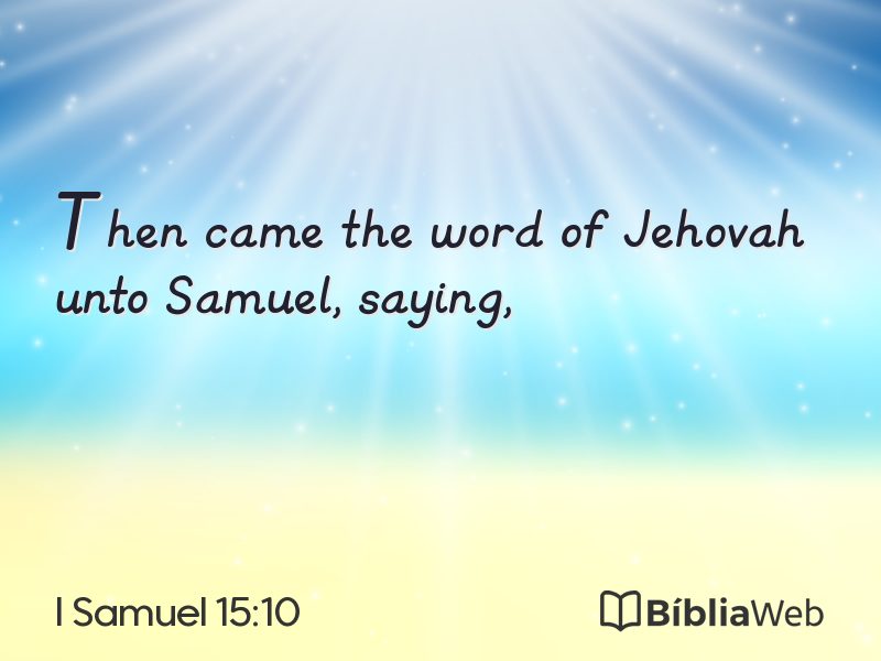 I Samuel 15:10 em imagem para compartilhar