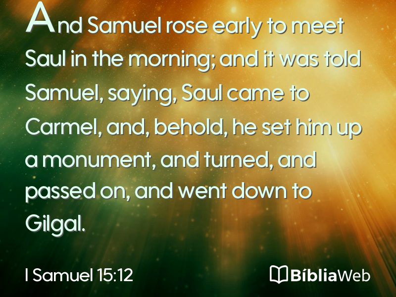I Samuel 15:12 em imagem para compartilhar