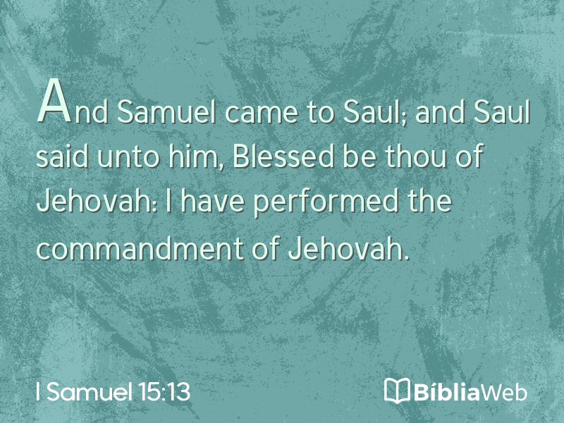 I Samuel 15:13 em imagem para compartilhar