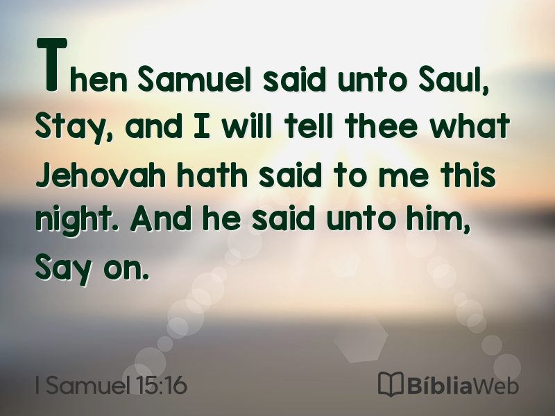 I Samuel 15:16 em imagem para compartilhar