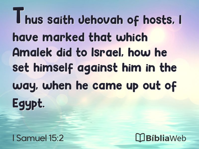 I Samuel 15:2 em imagem para compartilhar
