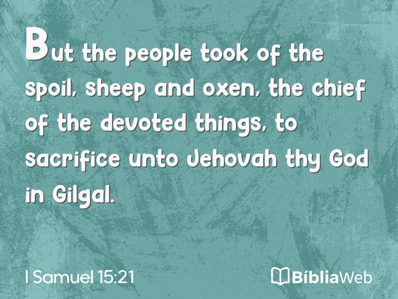 I Samuel 15:21 em imagem para compartilhar