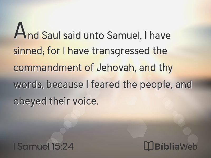 I Samuel 15:24 em imagem para compartilhar