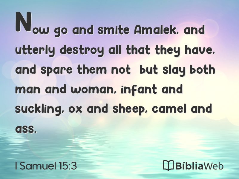 I Samuel 15:3 em imagem para compartilhar