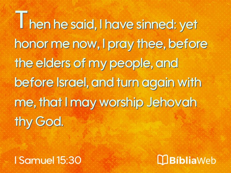 I Samuel 15:30 em imagem para compartilhar