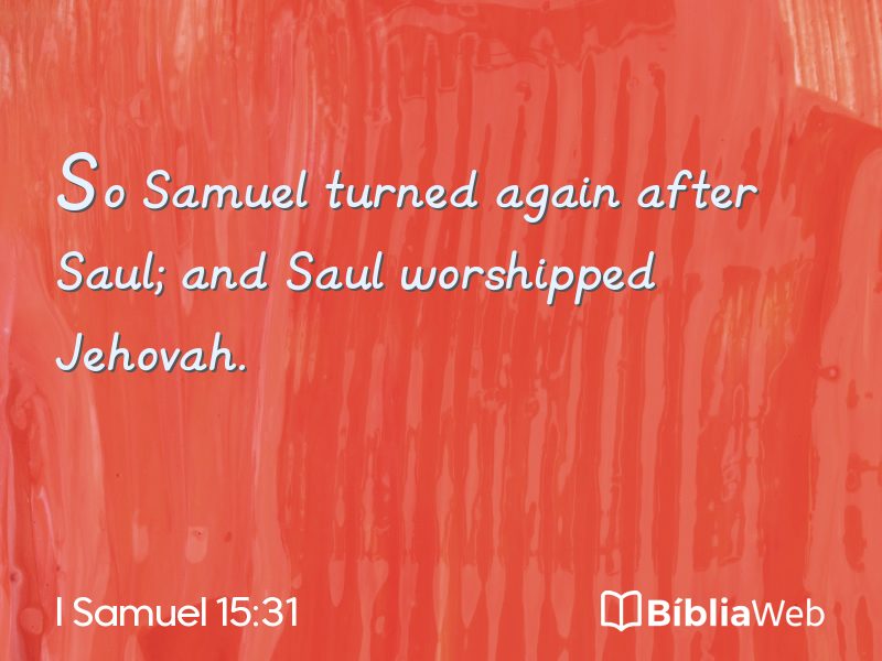 I Samuel 15:31 em imagem para compartilhar