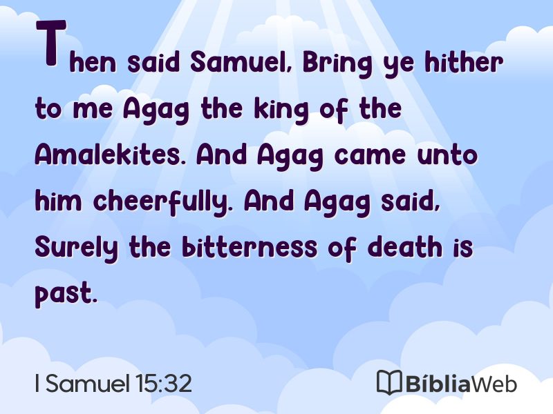 I Samuel 15:32 em imagem para compartilhar
