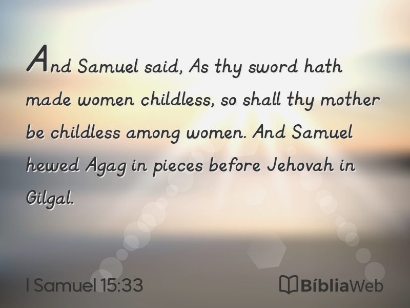 I Samuel 15:33 em imagem para compartilhar