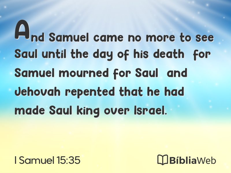 I Samuel 15:35 em imagem para compartilhar