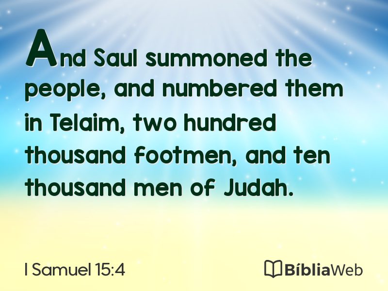 I Samuel 15:4 em imagem para compartilhar