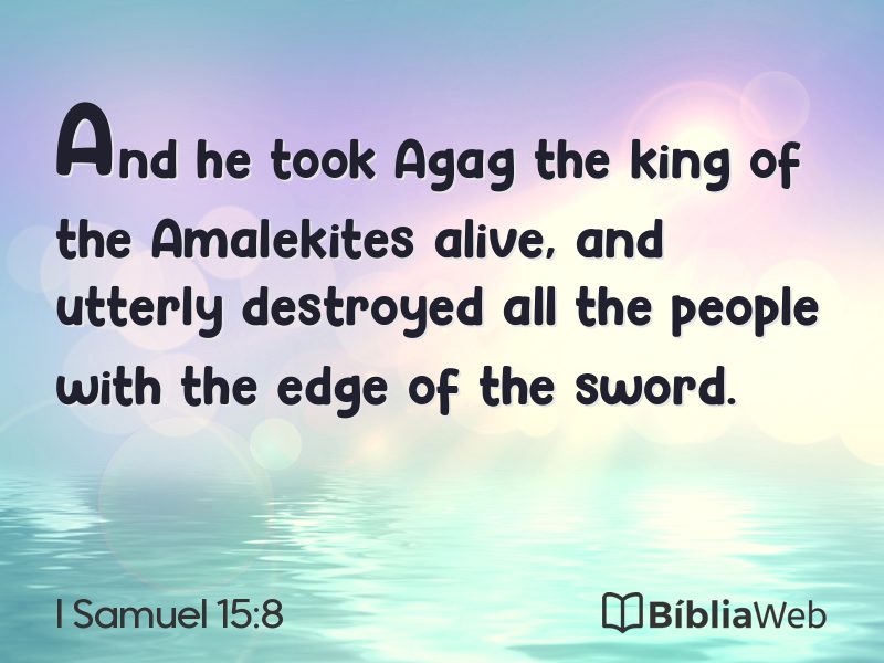 I Samuel 15:8 em imagem para compartilhar