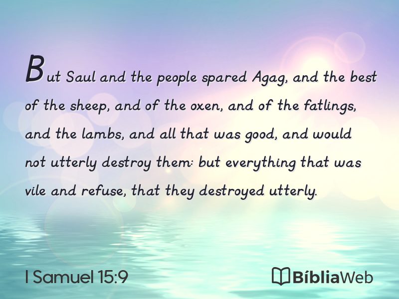 I Samuel 15:9 em imagem para compartilhar