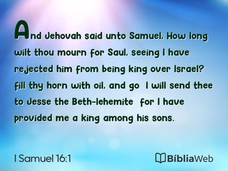I Samuel 16:1 em imagem para compartilhar