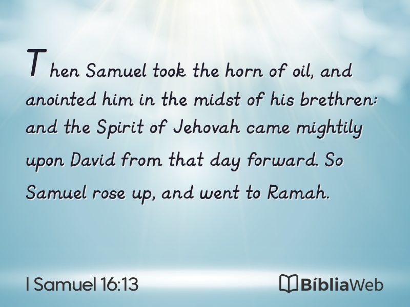 I Samuel 16:13 em imagem para compartilhar