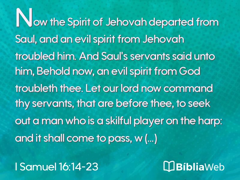 I Samuel 16:14-23 em imagem para compartilhar