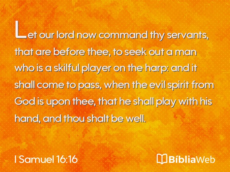I Samuel 16:16 em imagem para compartilhar