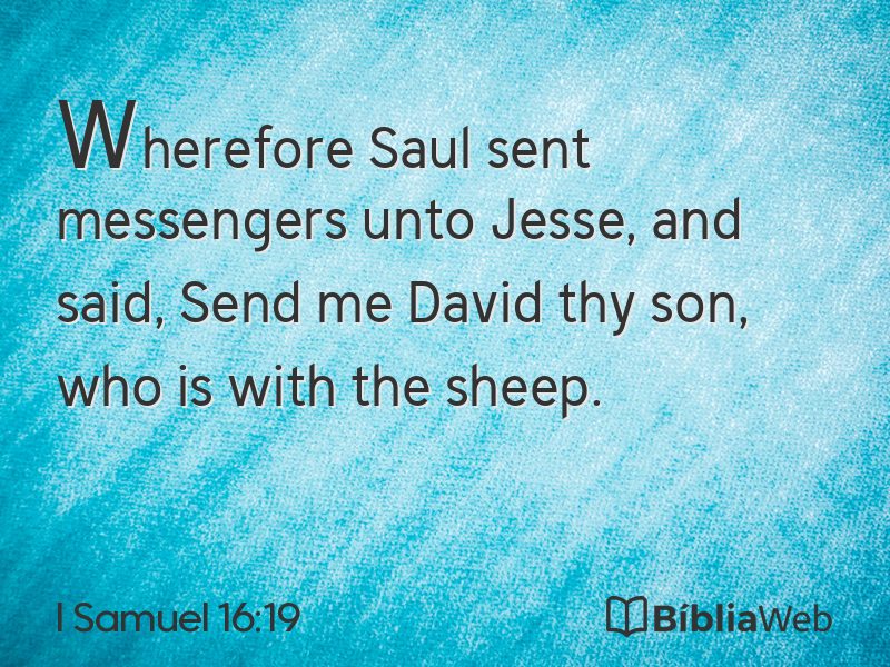 I Samuel 16:19 em imagem para compartilhar