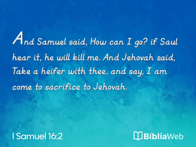I Samuel 16:2 em imagem para compartilhar
