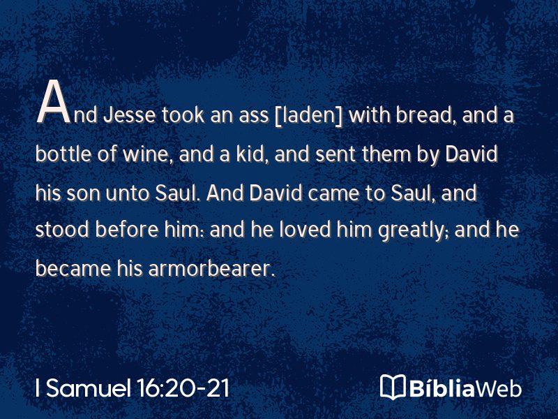 I Samuel 16:20-21 em imagem para compartilhar