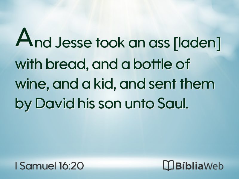 I Samuel 16:20 em imagem para compartilhar
