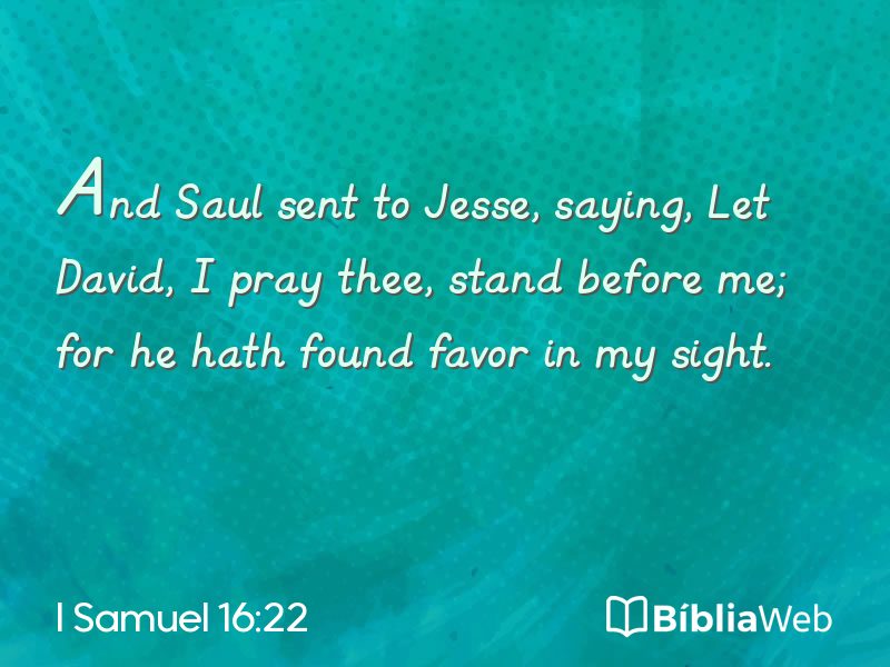 I Samuel 16:22 em imagem para compartilhar