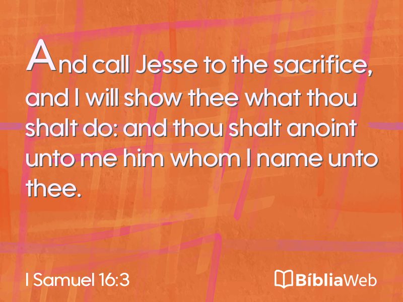 I Samuel 16:3 em imagem para compartilhar