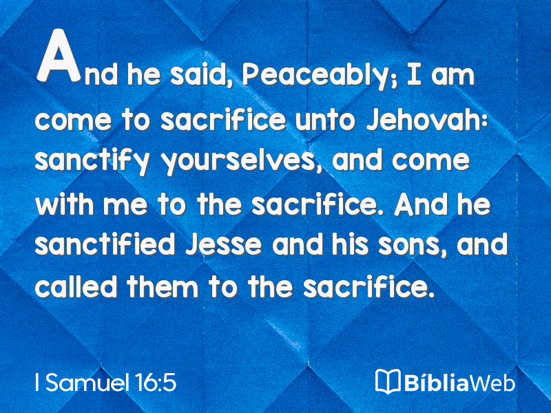 I Samuel 16:5 em imagem para compartilhar