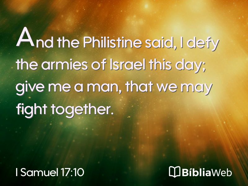 I Samuel 17:10 em imagem para compartilhar