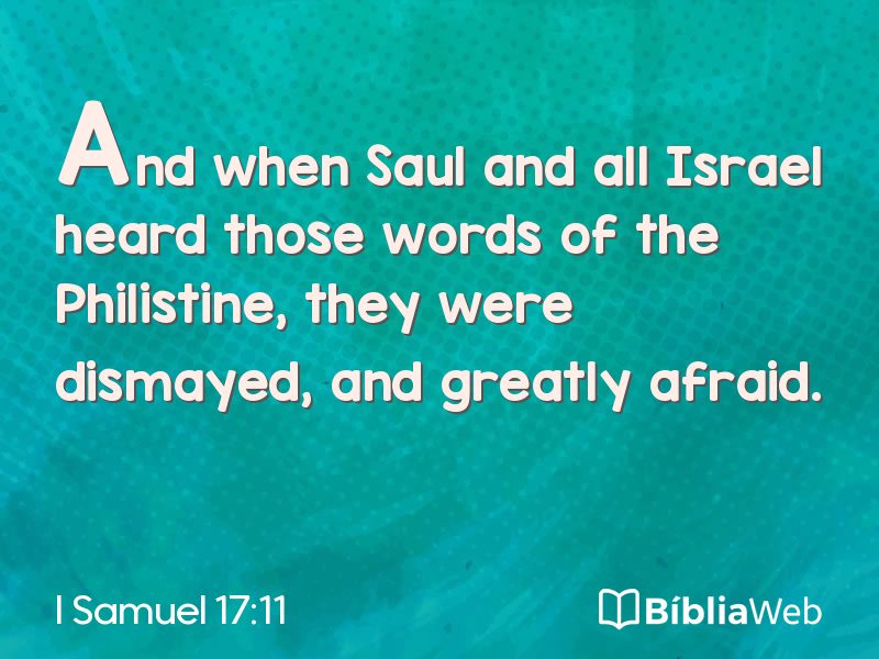 I Samuel 17:11 em imagem para compartilhar