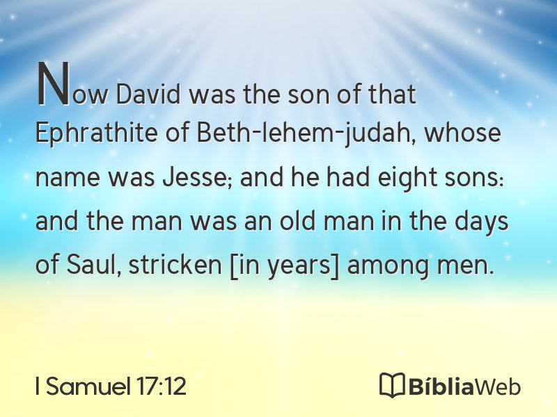 I Samuel 17:12 em imagem para compartilhar