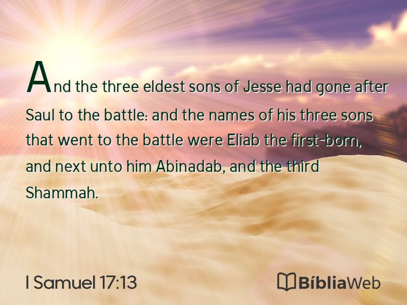 I Samuel 17:13 em imagem para compartilhar