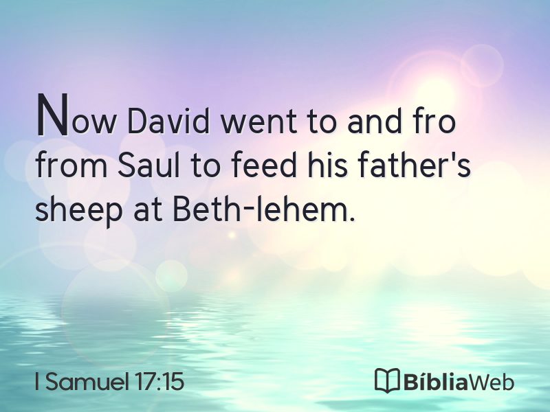 I Samuel 17:15 em imagem para compartilhar