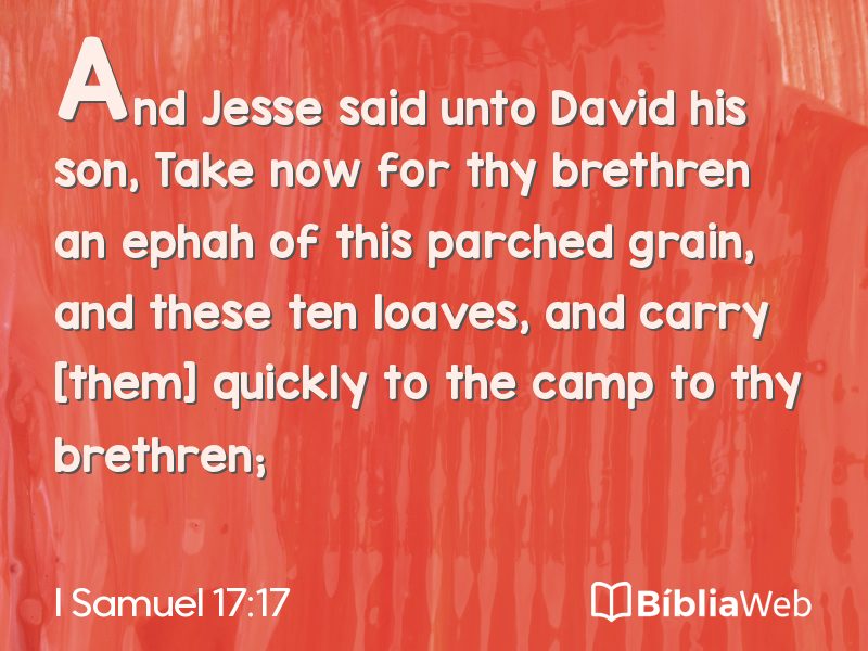 I Samuel 17:17 em imagem para compartilhar