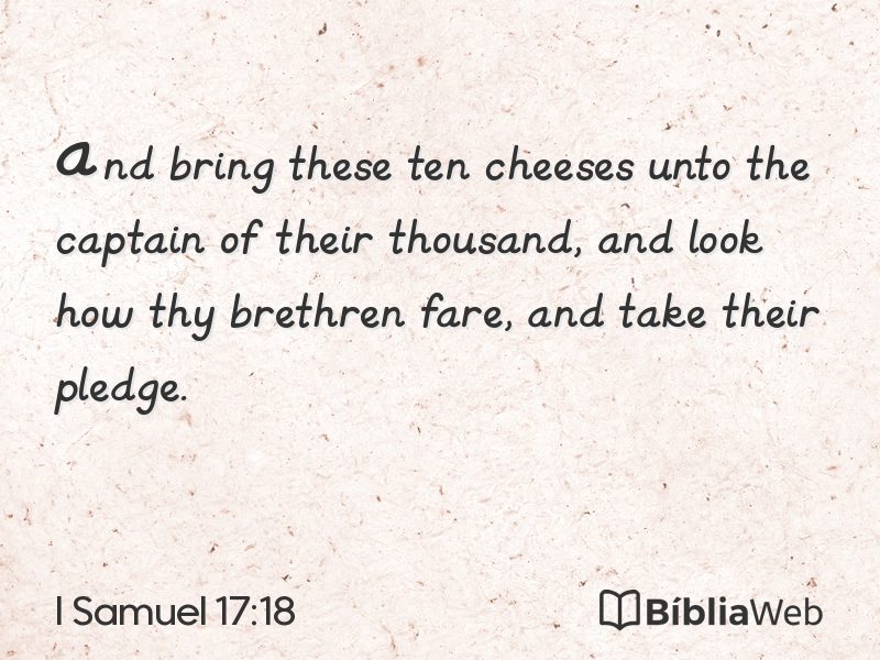 I Samuel 17:18 em imagem para compartilhar