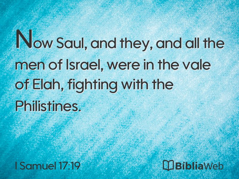 I Samuel 17:19 em imagem para compartilhar