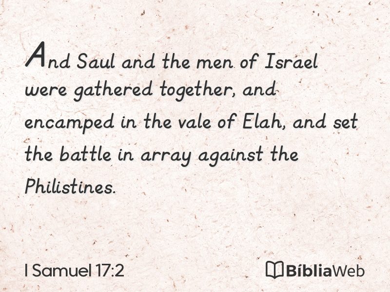 I Samuel 17:2 em imagem para compartilhar