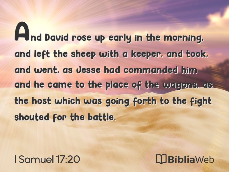 I Samuel 17:20 em imagem para compartilhar