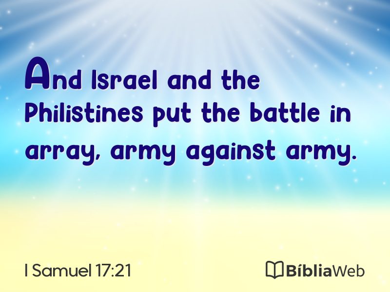 I Samuel 17:21 em imagem para compartilhar
