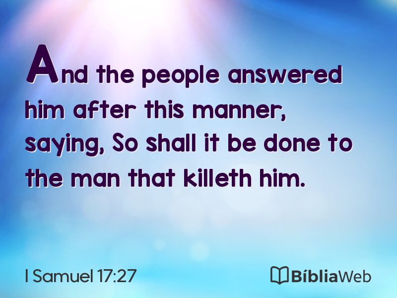 I Samuel 17:27 em imagem para compartilhar