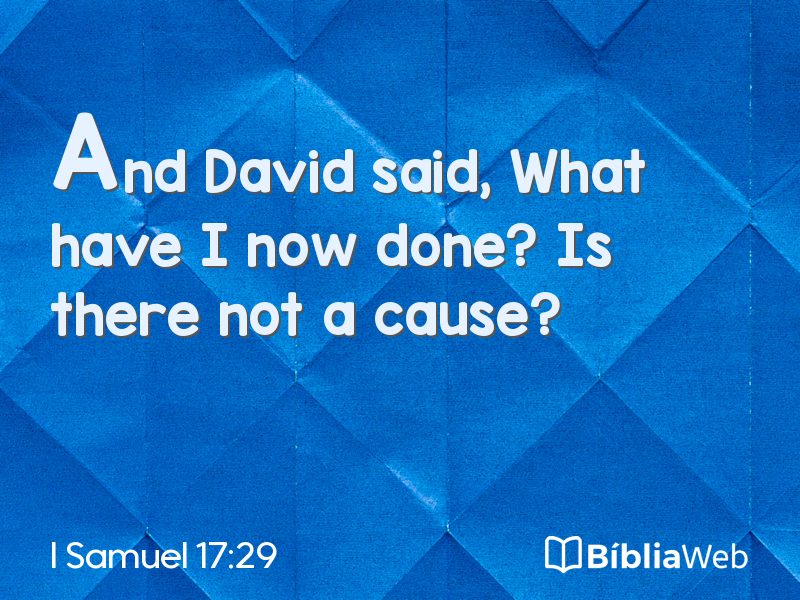 I Samuel 17:29 em imagem para compartilhar