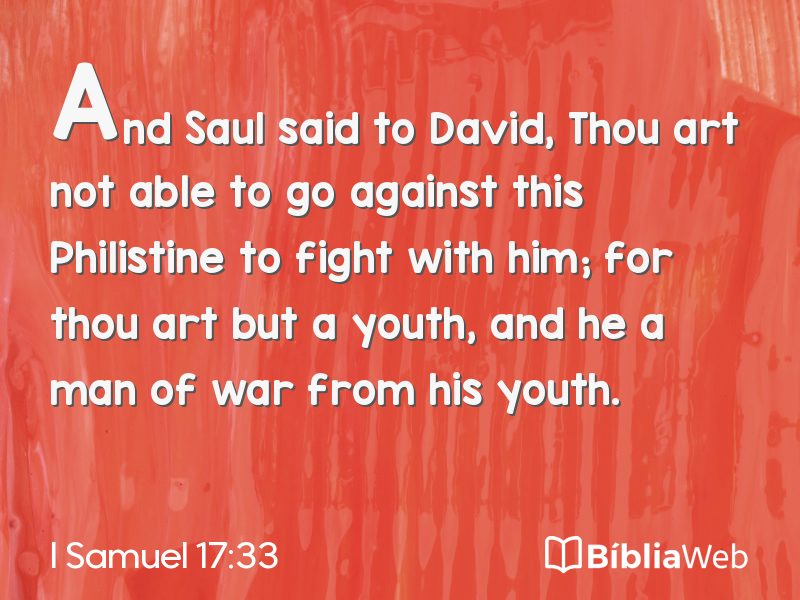 I Samuel 17:33 em imagem para compartilhar
