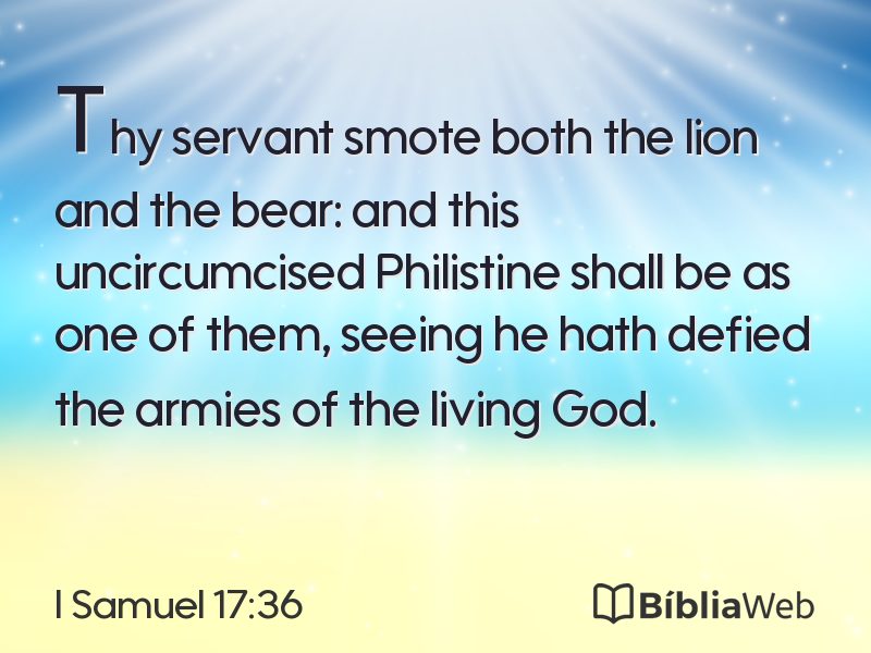 I Samuel 17:36 em imagem para compartilhar