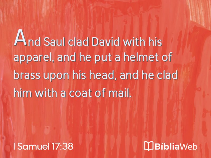 I Samuel 17:38 em imagem para compartilhar