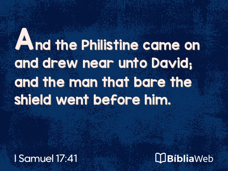 I Samuel 17:41 em imagem para compartilhar