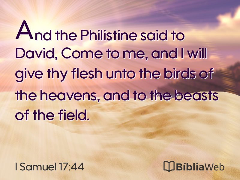 I Samuel 17:44 em imagem para compartilhar