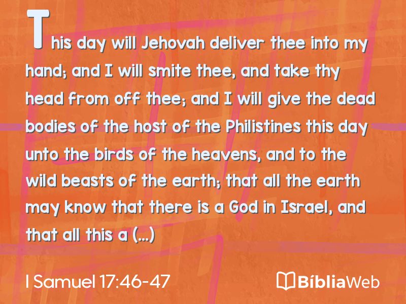 I Samuel 17:46-47 em imagem para compartilhar